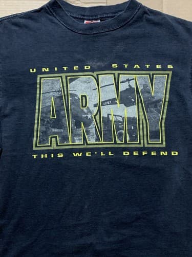 90s Vintage USA Army T Shirt M Military United States PROPPER This We’ll Defend
