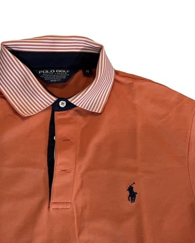Polo Golf Ralph Lauren Pro Fit Orange Polo Shirt Size Medium Pima Cotton M