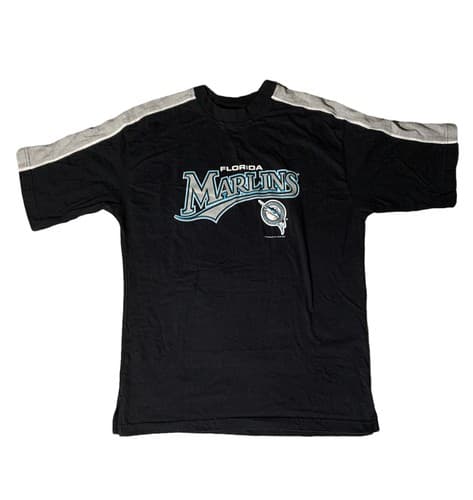 Florida Marlins Shirt Adult Medium/Large Black Gray MLB Baseball Cotton 2006