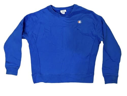 Champion Reverse Weave Crewneck Sweatshirt Large Blue Vintage Pullover Warm