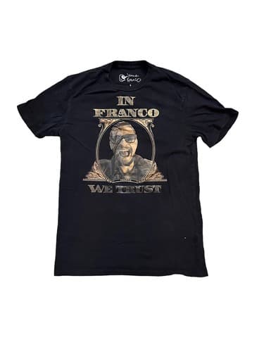 James Franco "In Franco We Trust" Small Black T Shirt Limited Edition Graphic Te