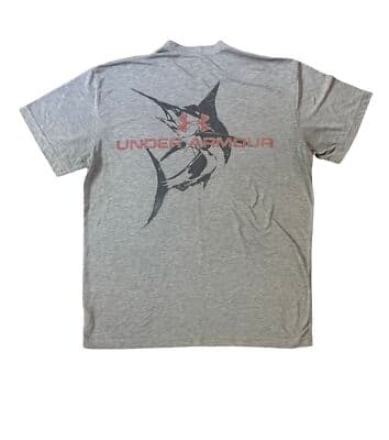 Under Armour Heat Gear Fishing T-Shirt Swordfish Men's Medium Loose Fit