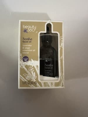 Beauty 360 Soothe Facial Oil Lavender & Sage Essential Oils 1.9oz Made in USA