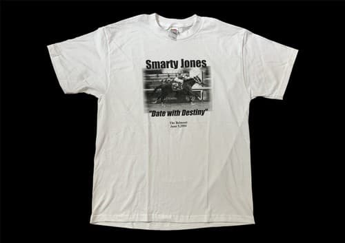 "Smarty Jones" 2004 Kentucky Derby Winner Men's Tee T-Shirt Pre-Owned Belmont