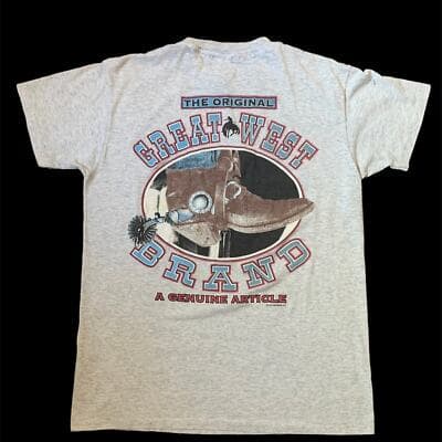 Vintage Single Stitch Western Cowboy T-Shirt Large
