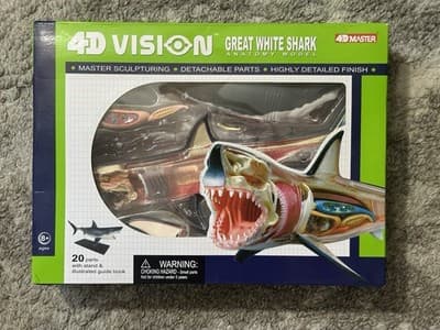New - 4D Master 4D Vision Great White Shark Anatomy Model - Ages 8+ | 1 player