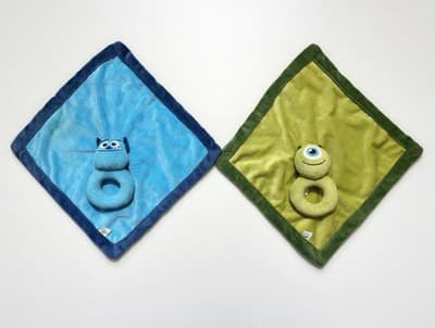 Disney Baby Monsters Inc Mike Sully Lovey Security Blanket Plush Stuffy Plushie
