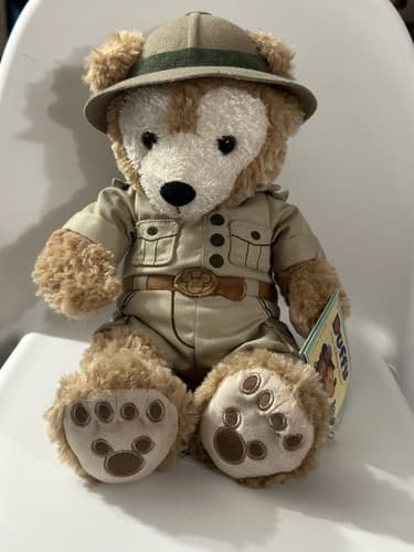Disney Duffy Bear Hidden Mickey Safari Outfit 14" Plush Park Ranger Teddy W Tag