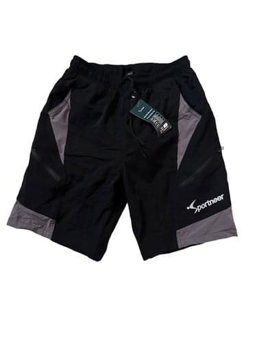 Sportneer Mens Black/Gray Mountain Bike Shorts 3D Padding MTB Cycling Small