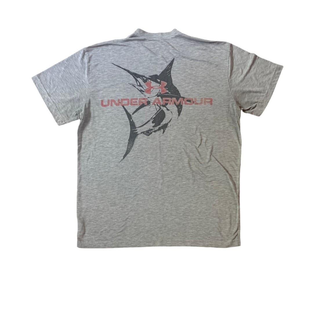 Under Armour Heat Gear Fishing T-Shirt Swordfish Men's Medium Loose Fit
