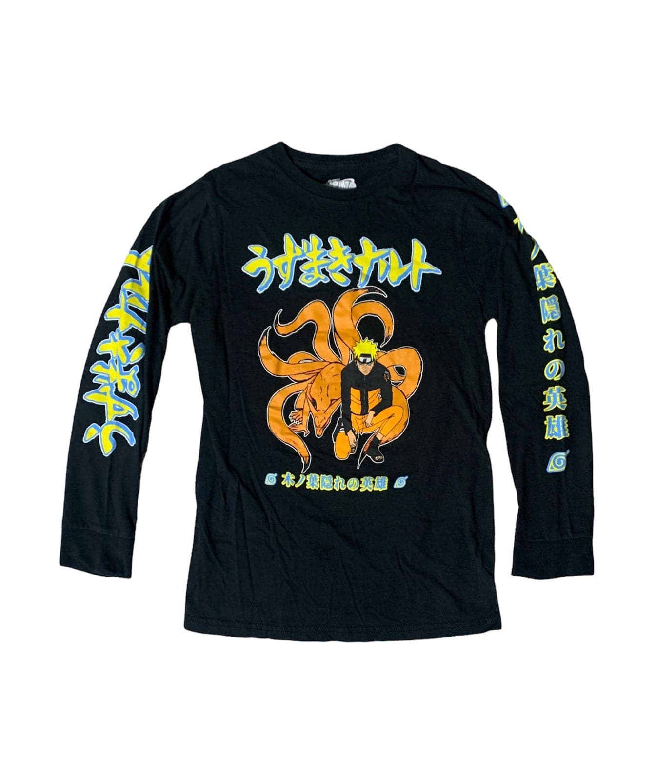 Naruto Shippuden Shonen Jump mens Size S long sleeve Shirt Ninja Nine Tails
