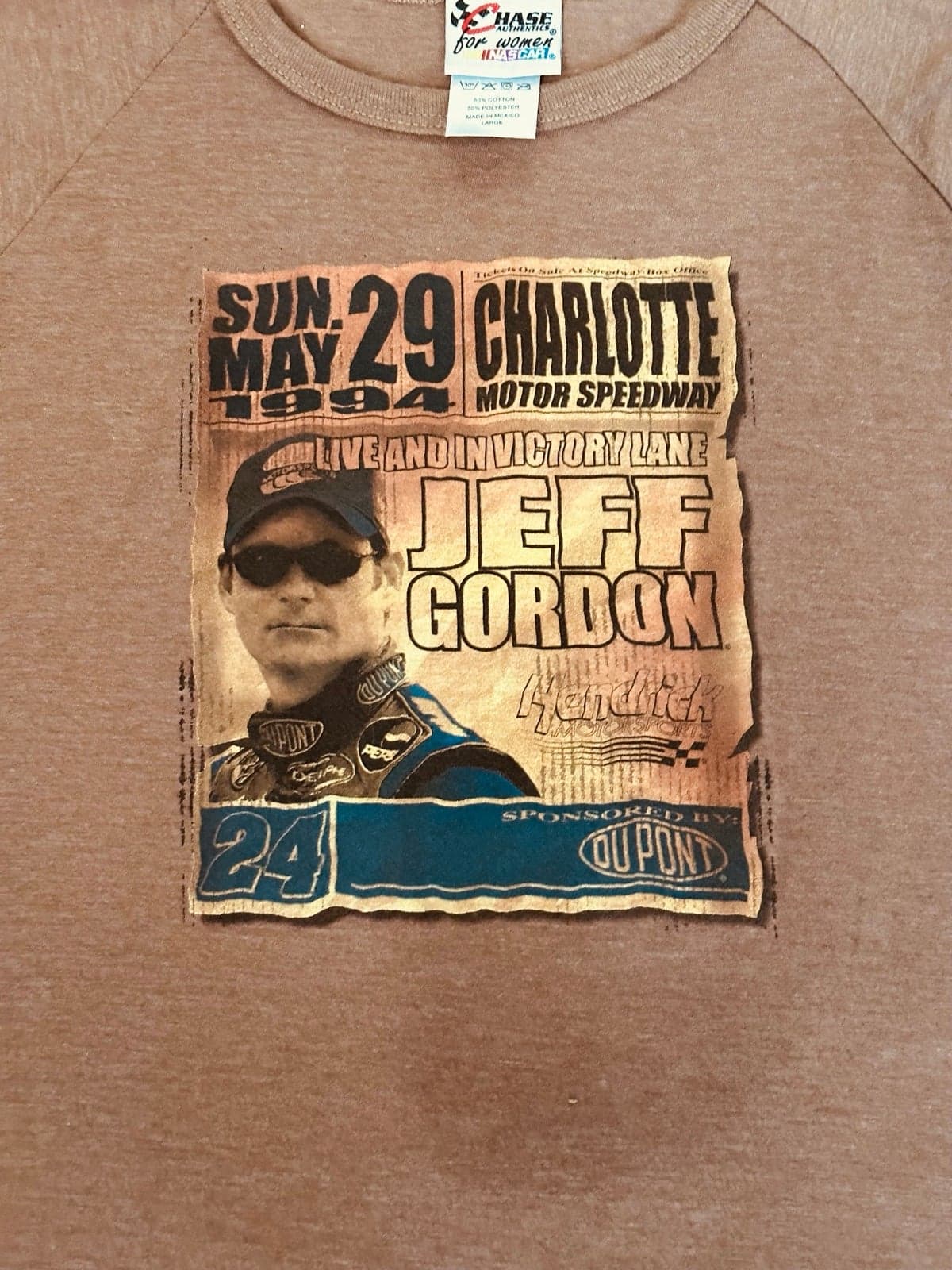 Jeff Gordon Womens Shirt Large Chase Authentic Hendrick Motor Sports Charlotte
