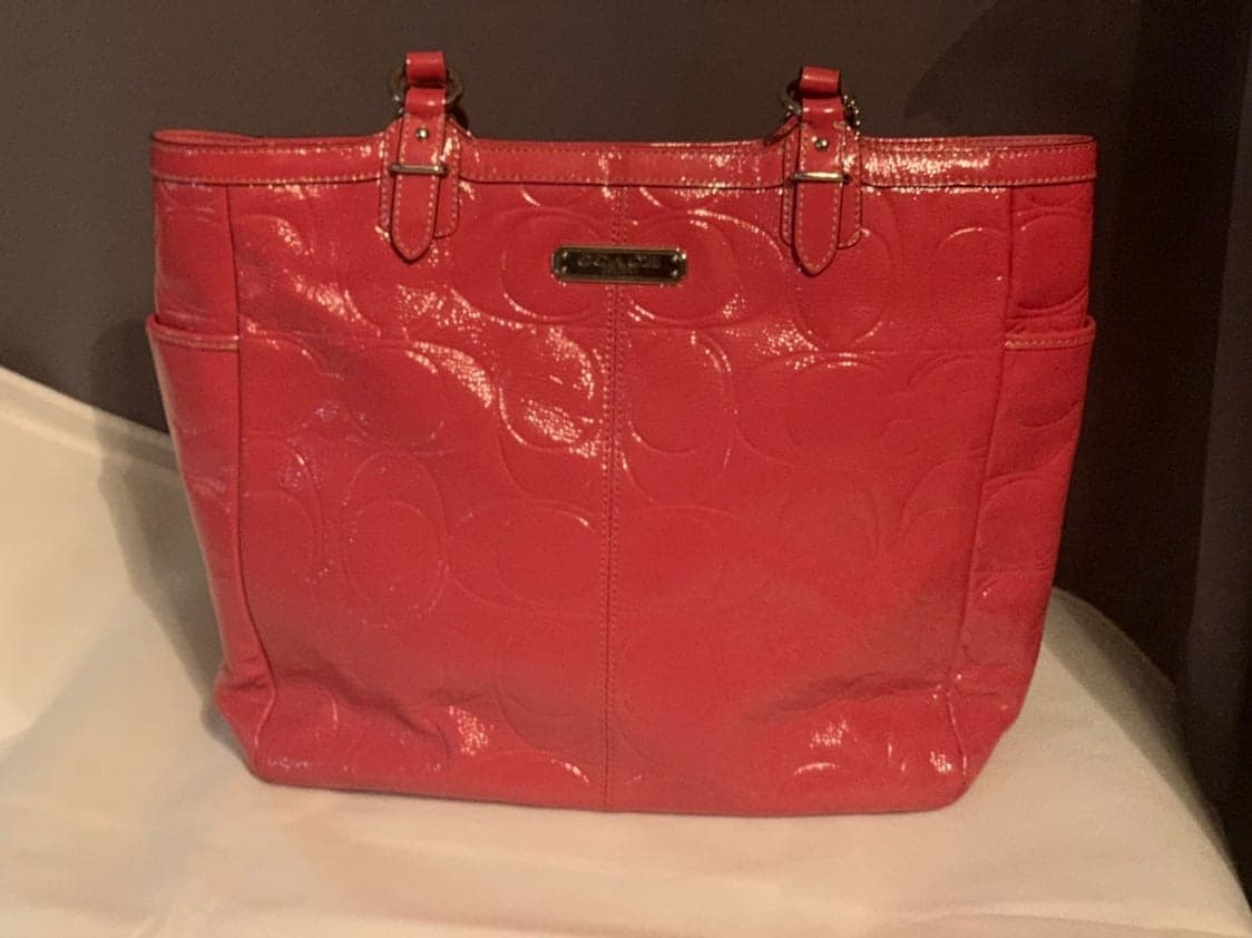 Coach Pink Gallery Embossed Leather