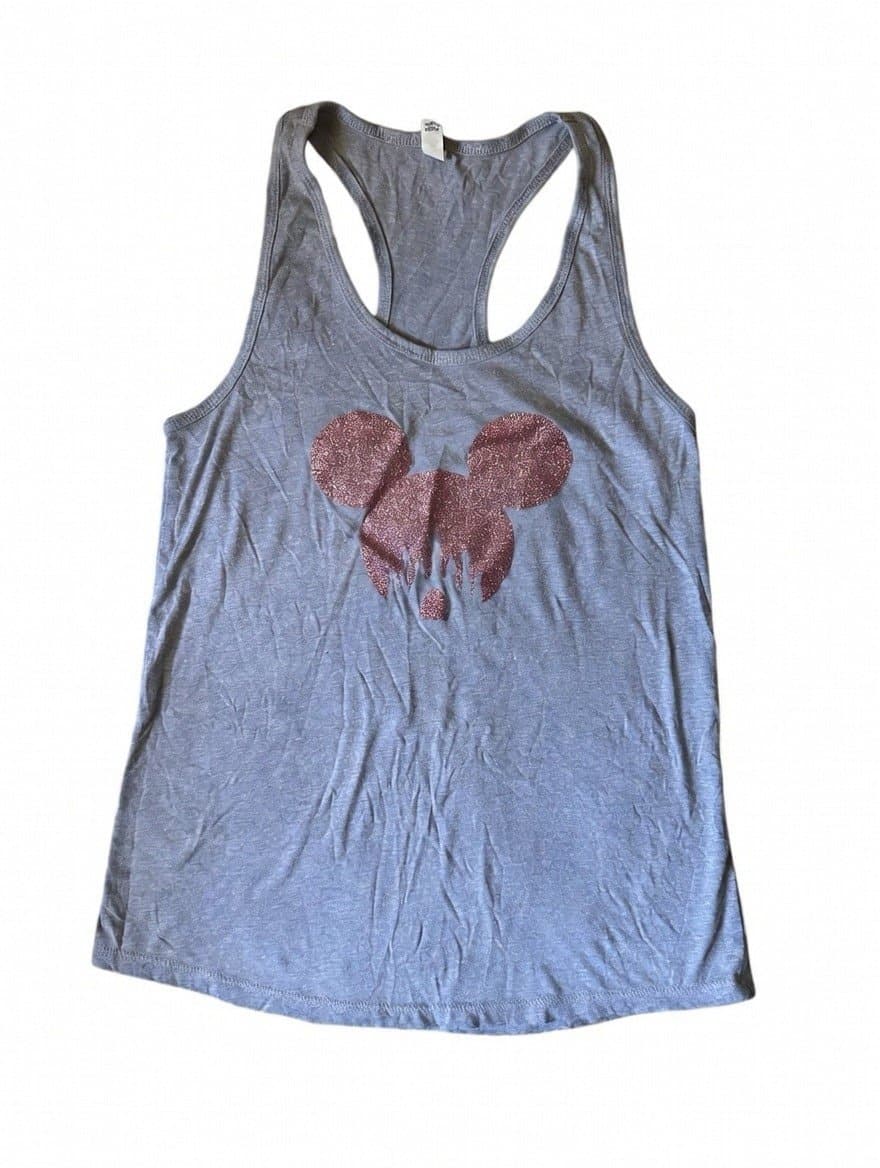 Women’s XL Mickey Castle Glitter Tank Top