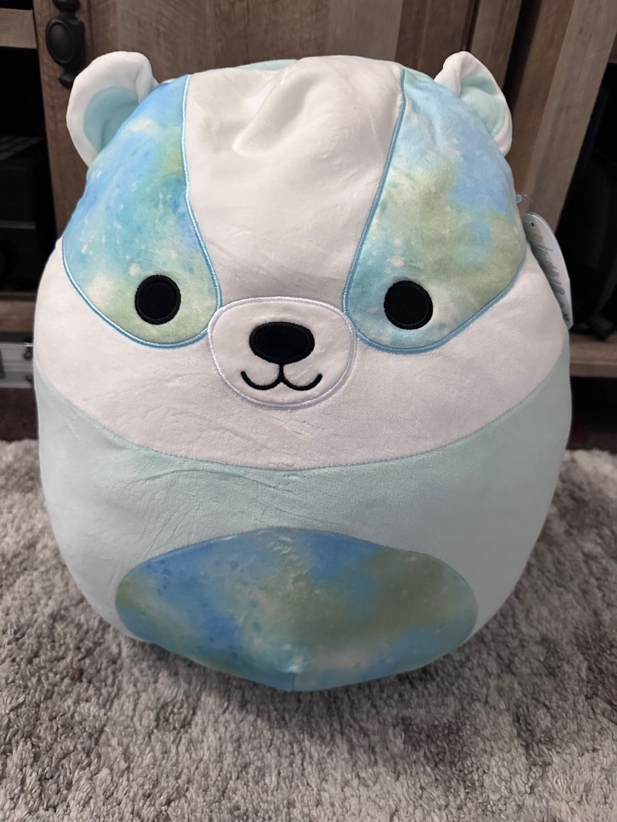 16" Banks SQUISHMALLOW - Blue Badger - New with tags KELLYTOY soft plush #1681