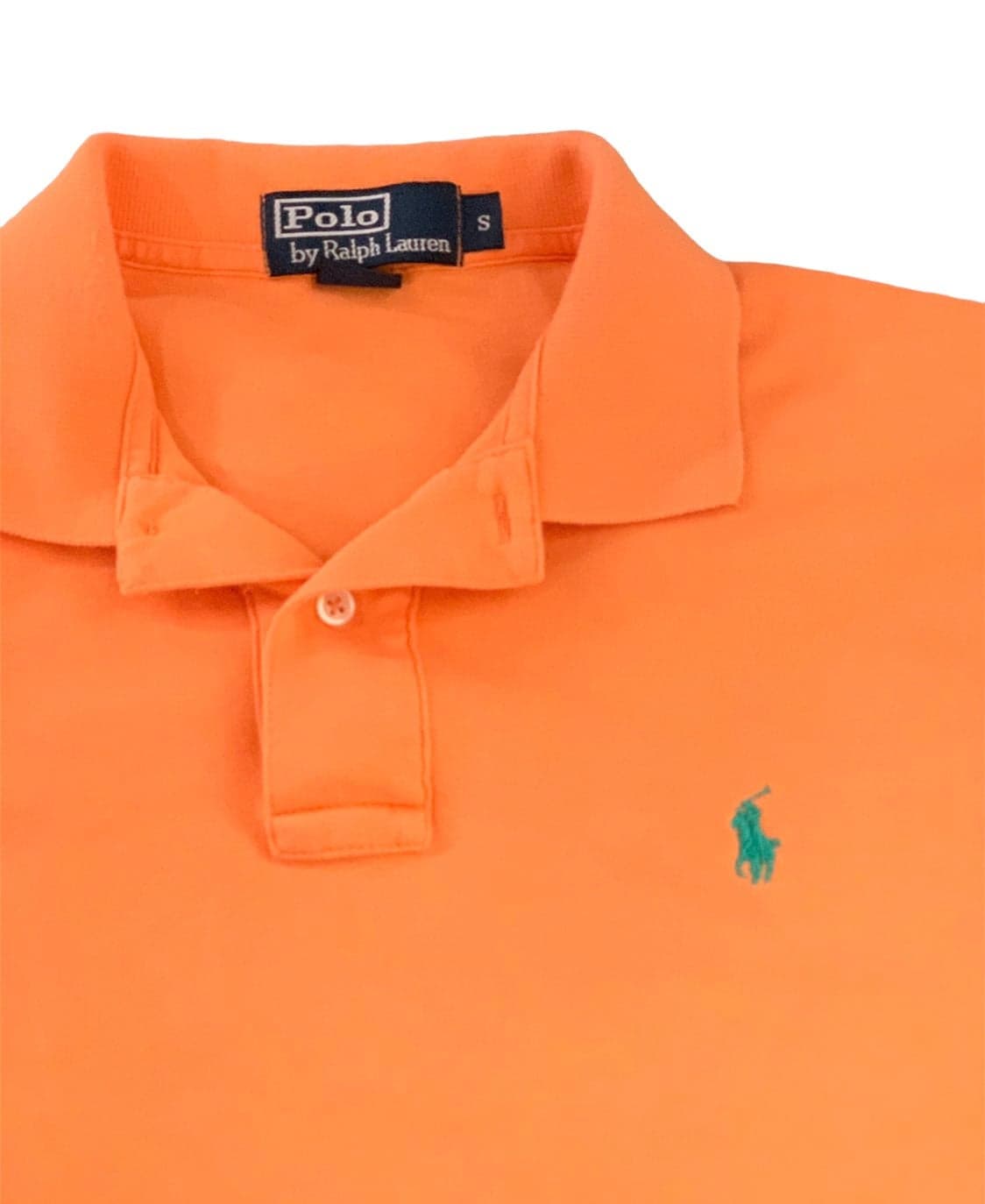 Polo Ralph Lauren Men’s Small Polo SS Orange Green Player Logo