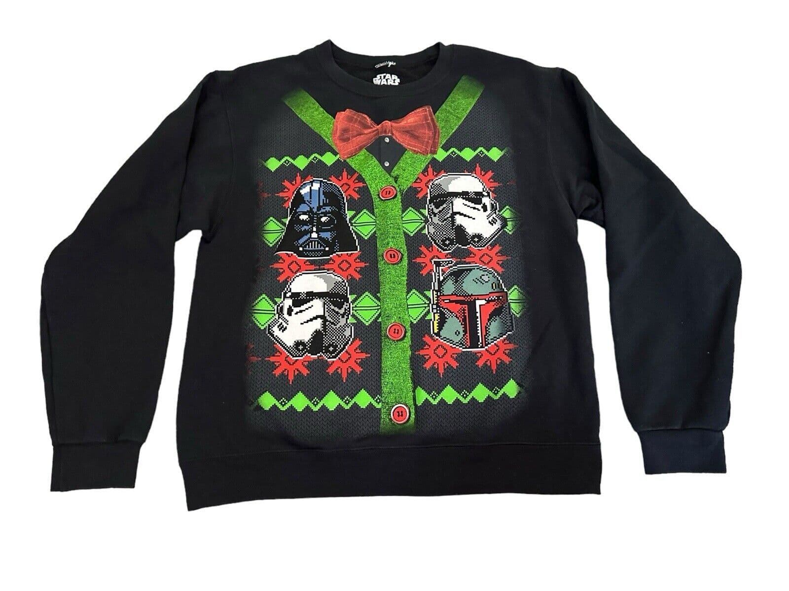 STAR WARS Medium Darth Vader UGLY CHRISTMAS SWEATER SWEATSHIRT Storm Trooper M
