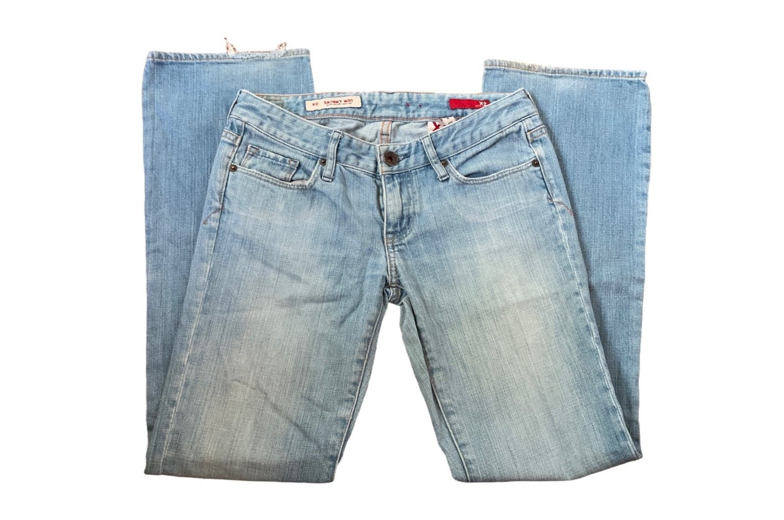 Express X2 Quality Denim Jeans Skinny Ultra Low rise boot cut Womens size 4