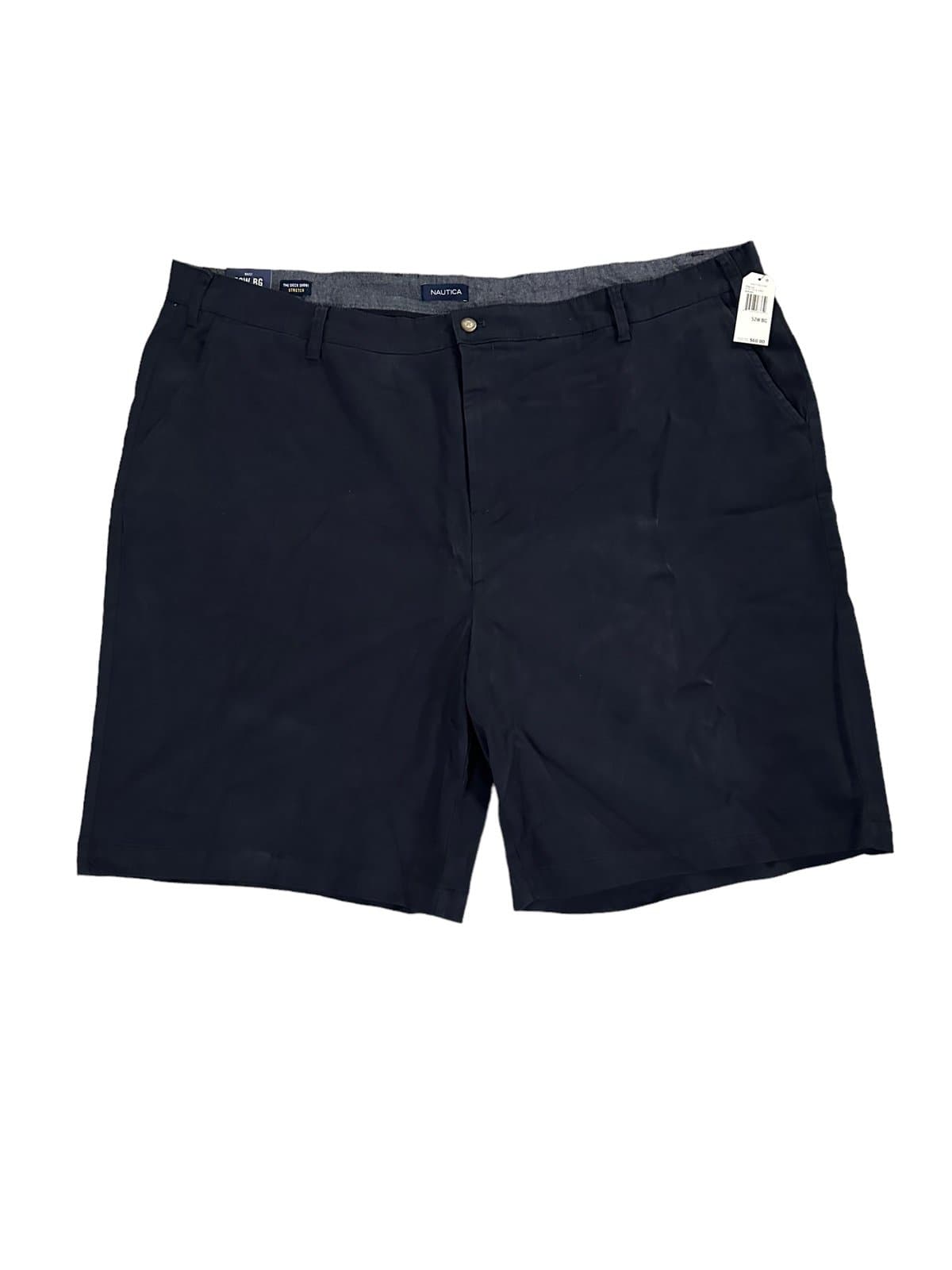 NAUTICA Men’s Deck Shorts Stretch True Navy Size 52W Big $60 NWT 10” Seam