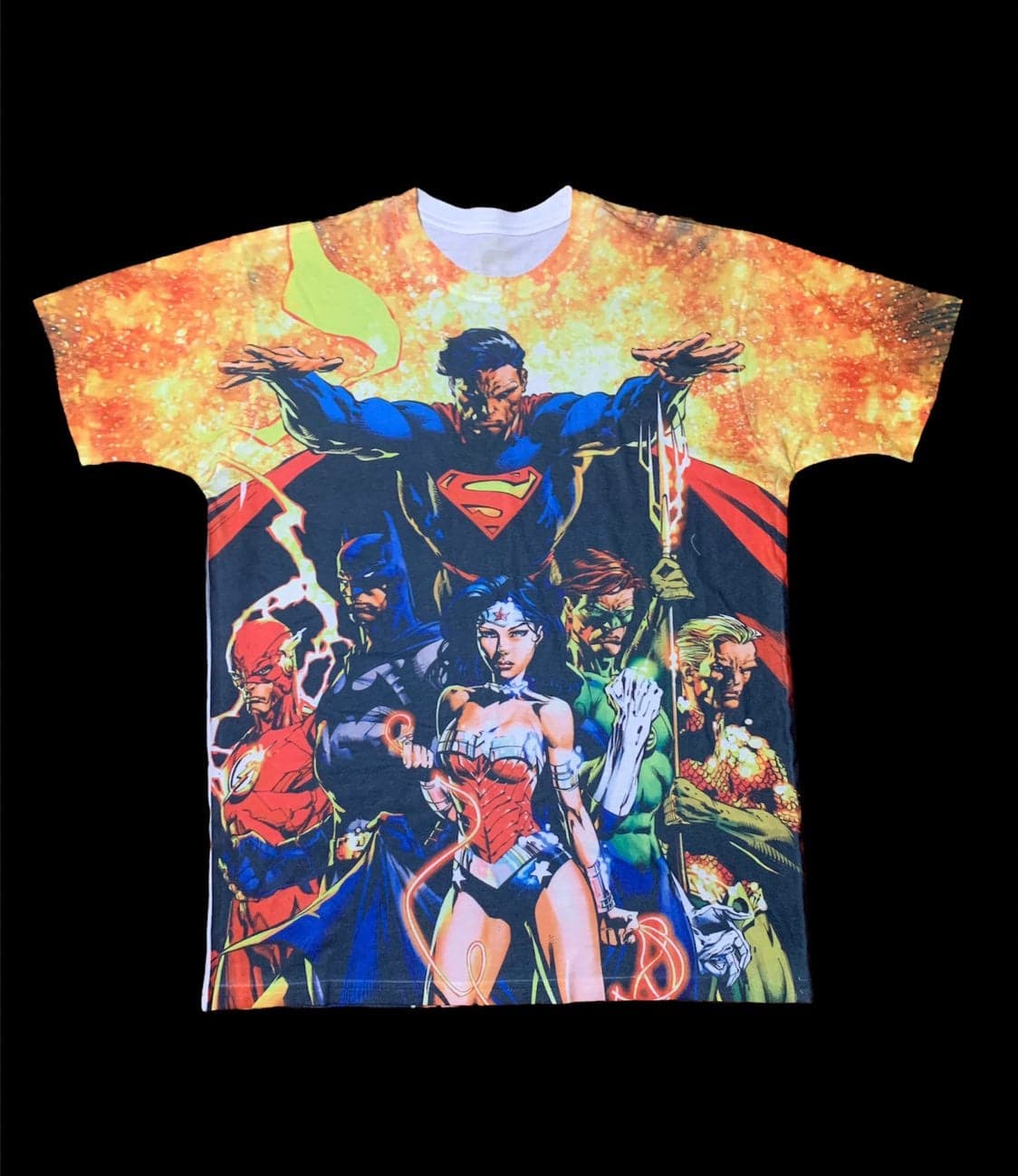 DC Comics Original Justice League Superman All Over Print Shirt AOP