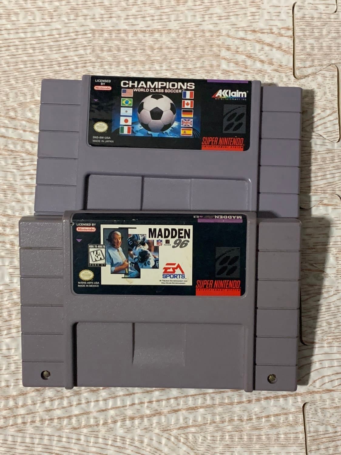 SNES Lot of 2 games Soccer Madden
