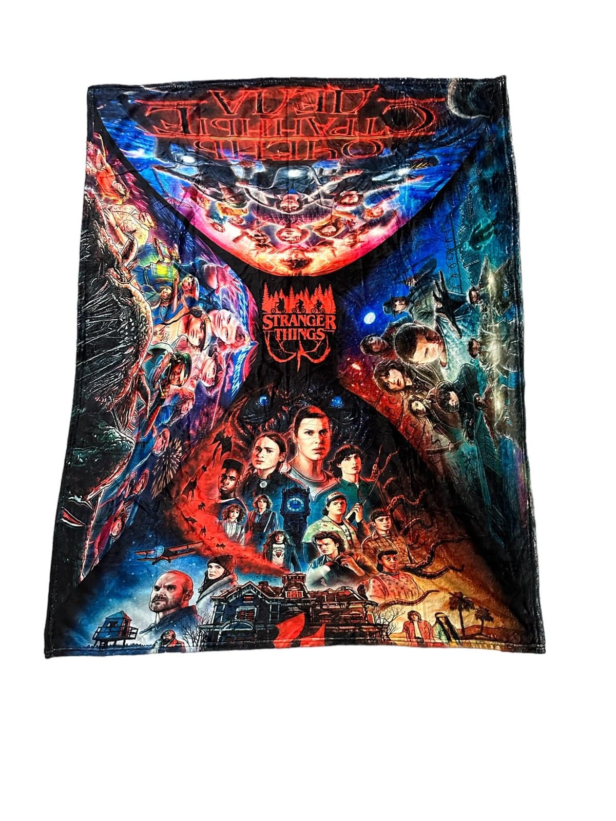 Stranger Things Plush Fleece Throw Character Blanket 50x40