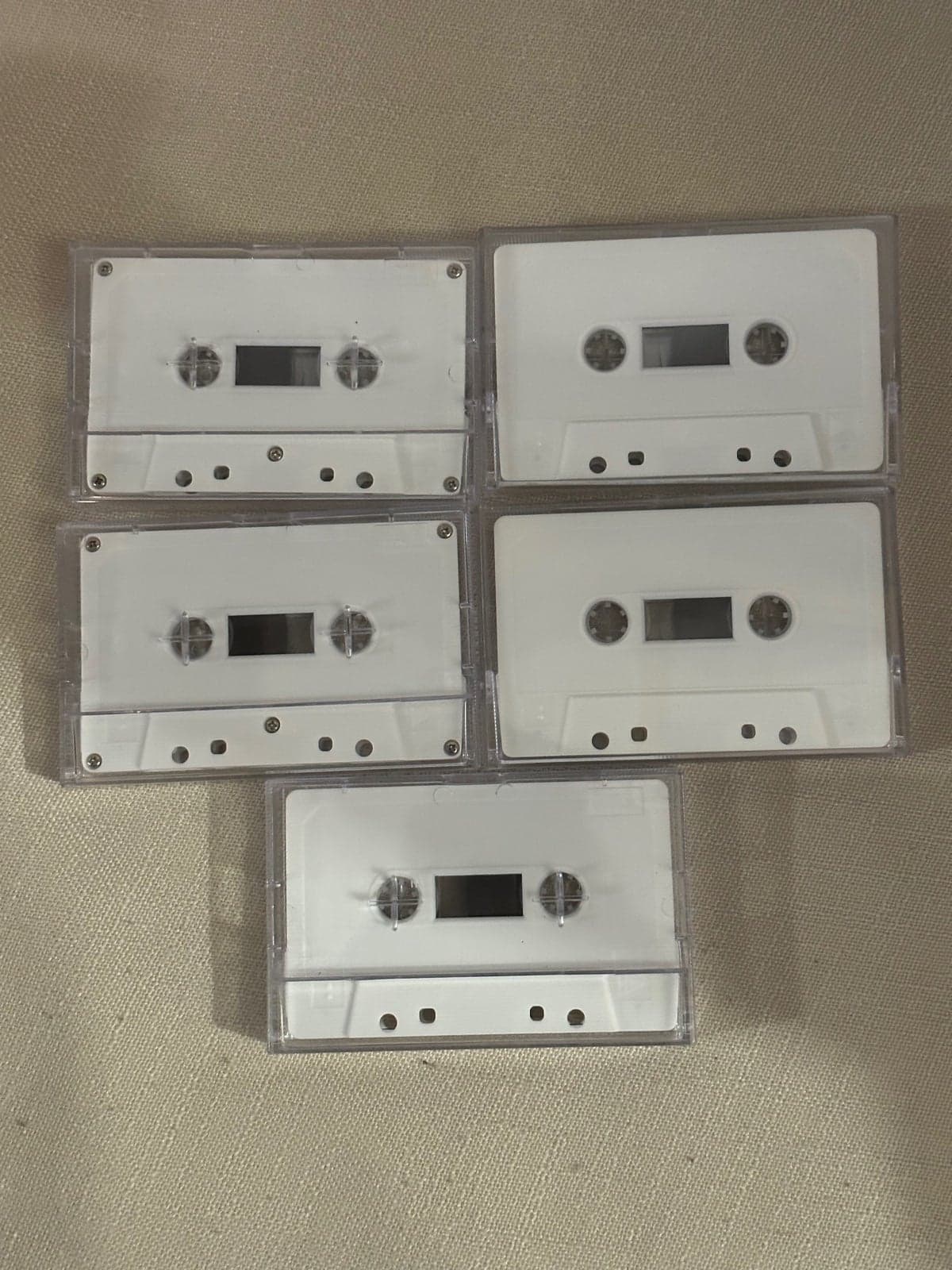 LEADERLESS 90 Minute BLANK CASSETTE TAPES Lot Of 5 Vintage 80s