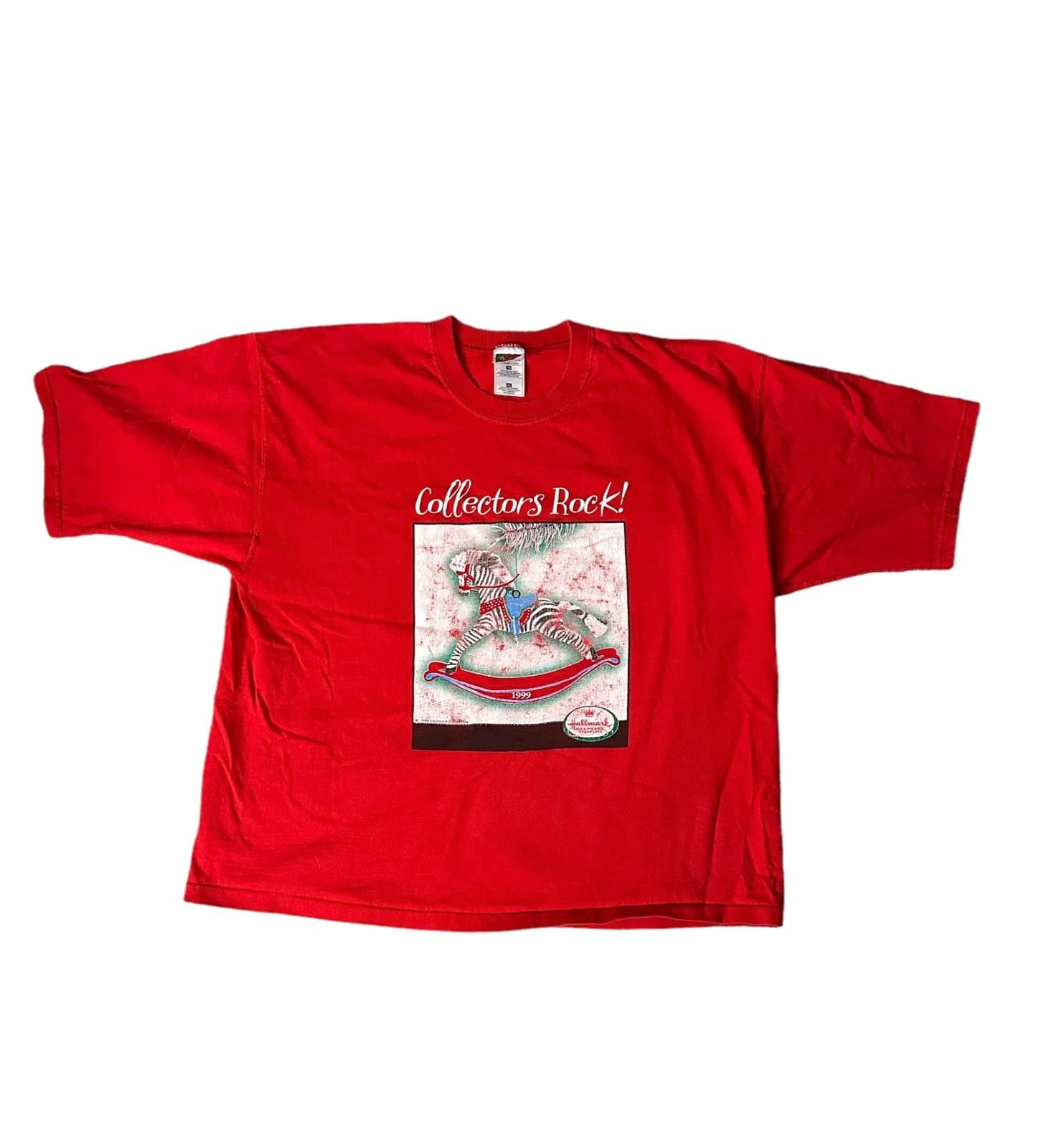 Vintage Hallmark Womens Christmas Rocks T-Shirt 2XL