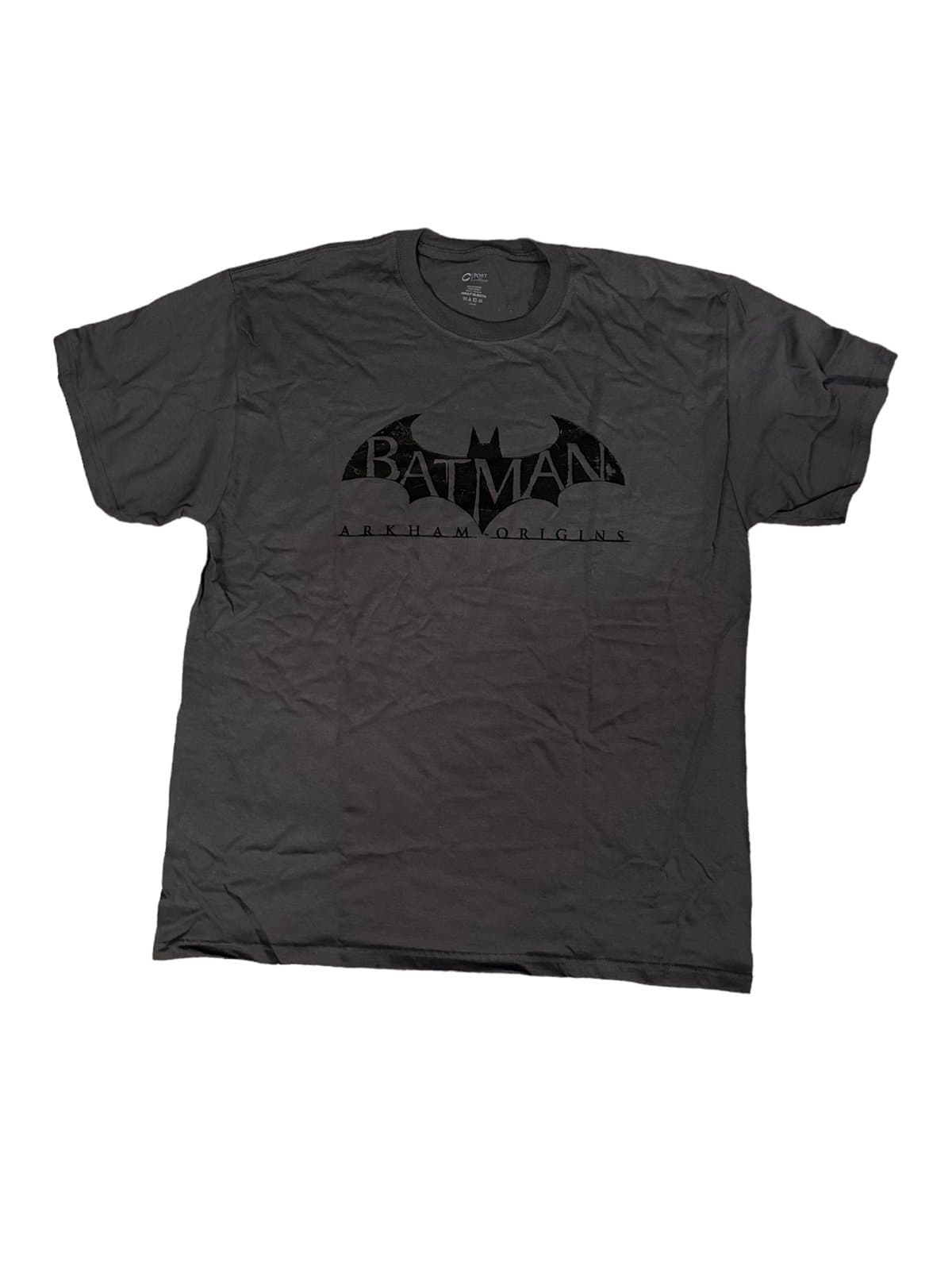 Mens Batman Arkham Origins Warner Brothers Video Game Promo T Shirt - Grey XL