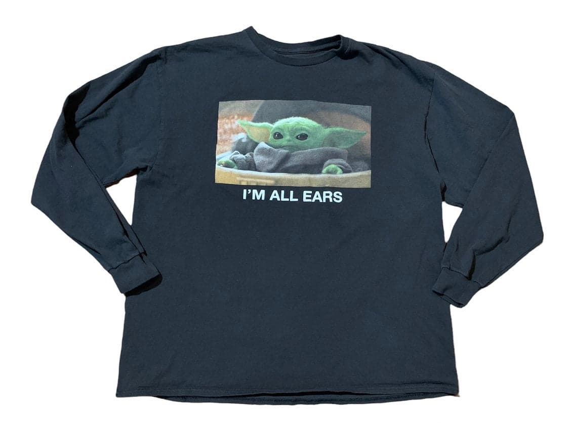 Long Sleeve Fifth Sun Star Wars Mandalorian baby yoda t-Shirt