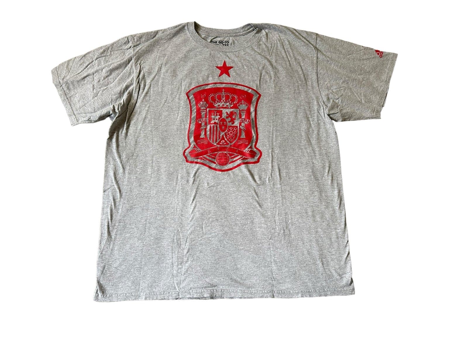 RFCF Plus Ultra Spain T-Shirt Soccer Adidas The Go-To Tee Men’s XL Gray Futbol
