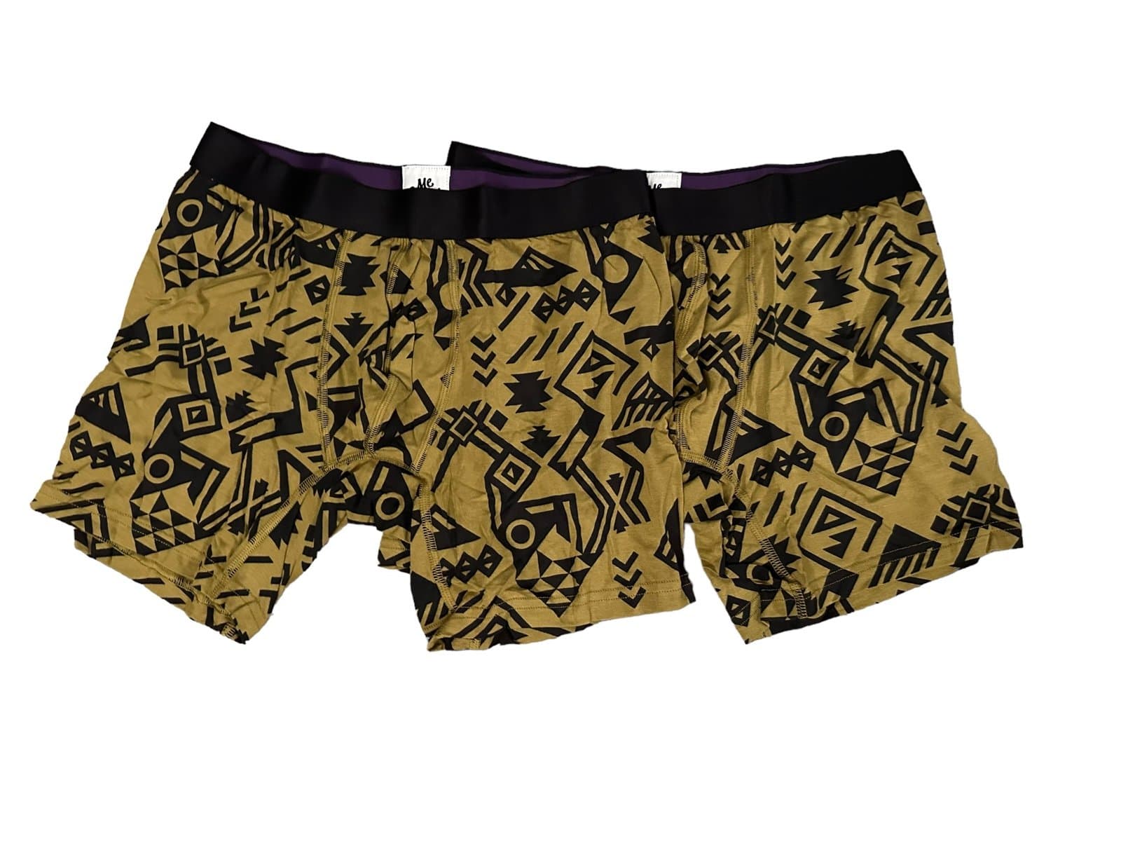 2 Meundies NWOT Green Aztec Native primal trunk underwear size Medium