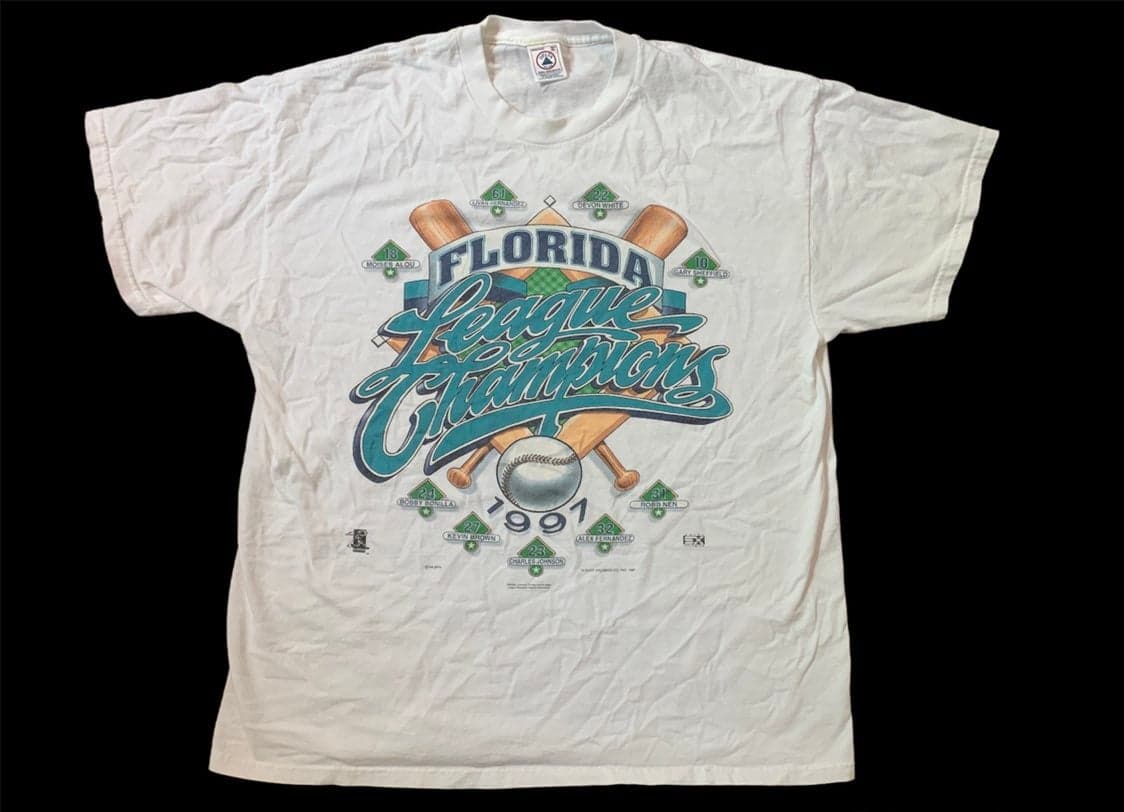 Vintage 1997 Florida Marlins League Champions Shirt