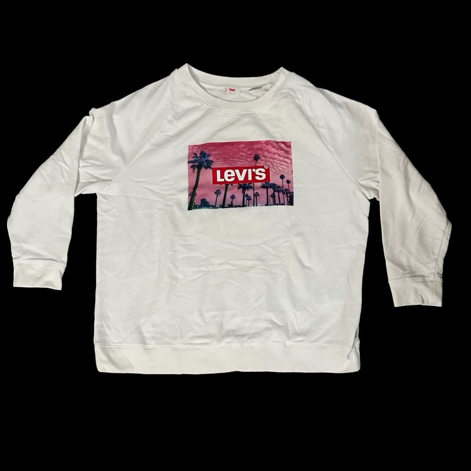 Women’s Levi’s Crewneck Sweatshirt w Palm Trees 2X