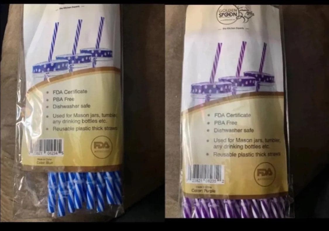 36 Reusable Plastic Straws w Bush