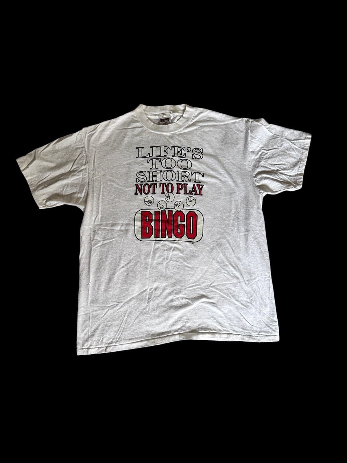 Vintage Single Stitch 90s Bingo Novelty T-Shirt Mens XL