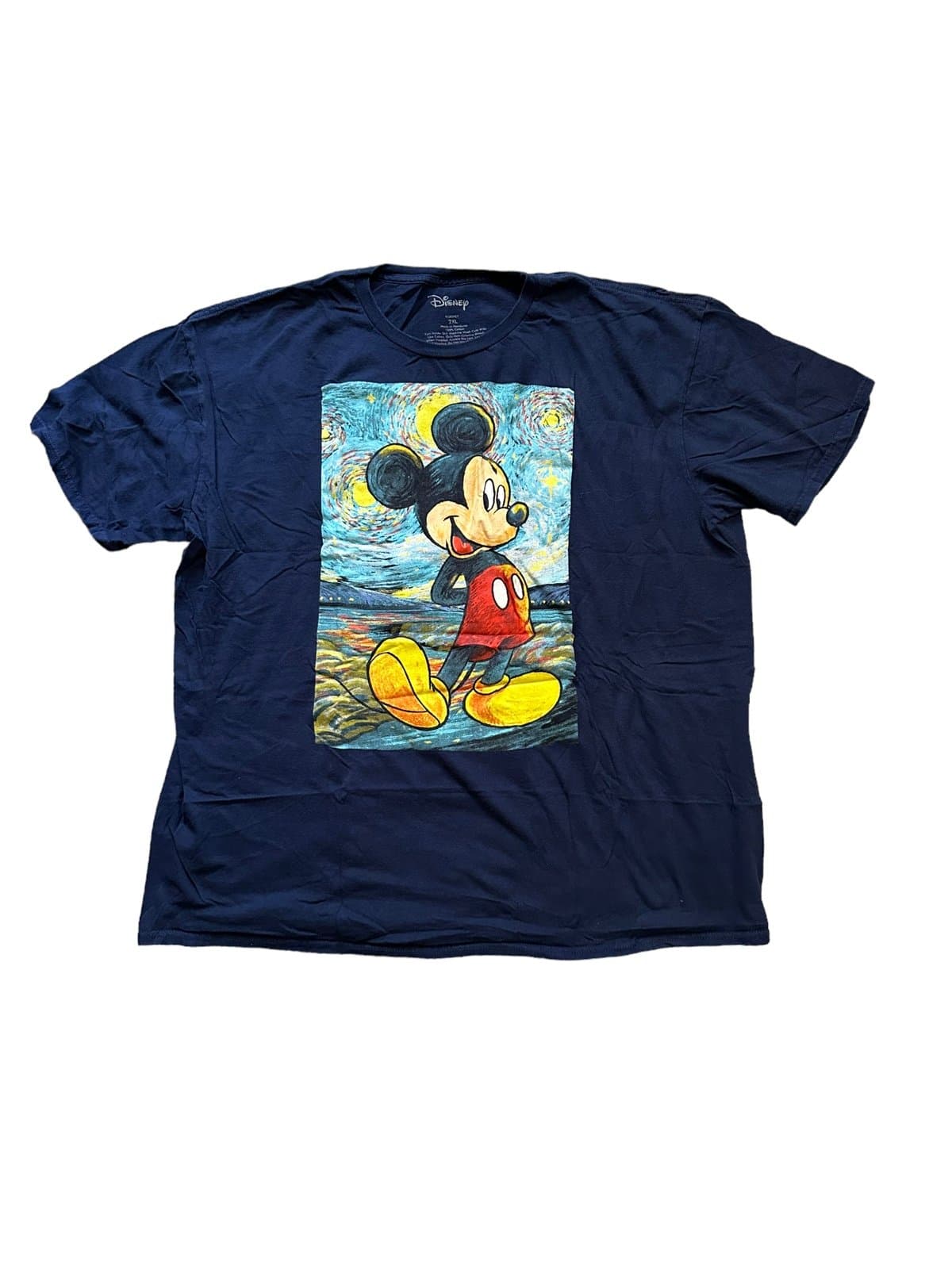 Disney Mickey Mouse Van Gogh Starry Night T-shirt sz 2XL