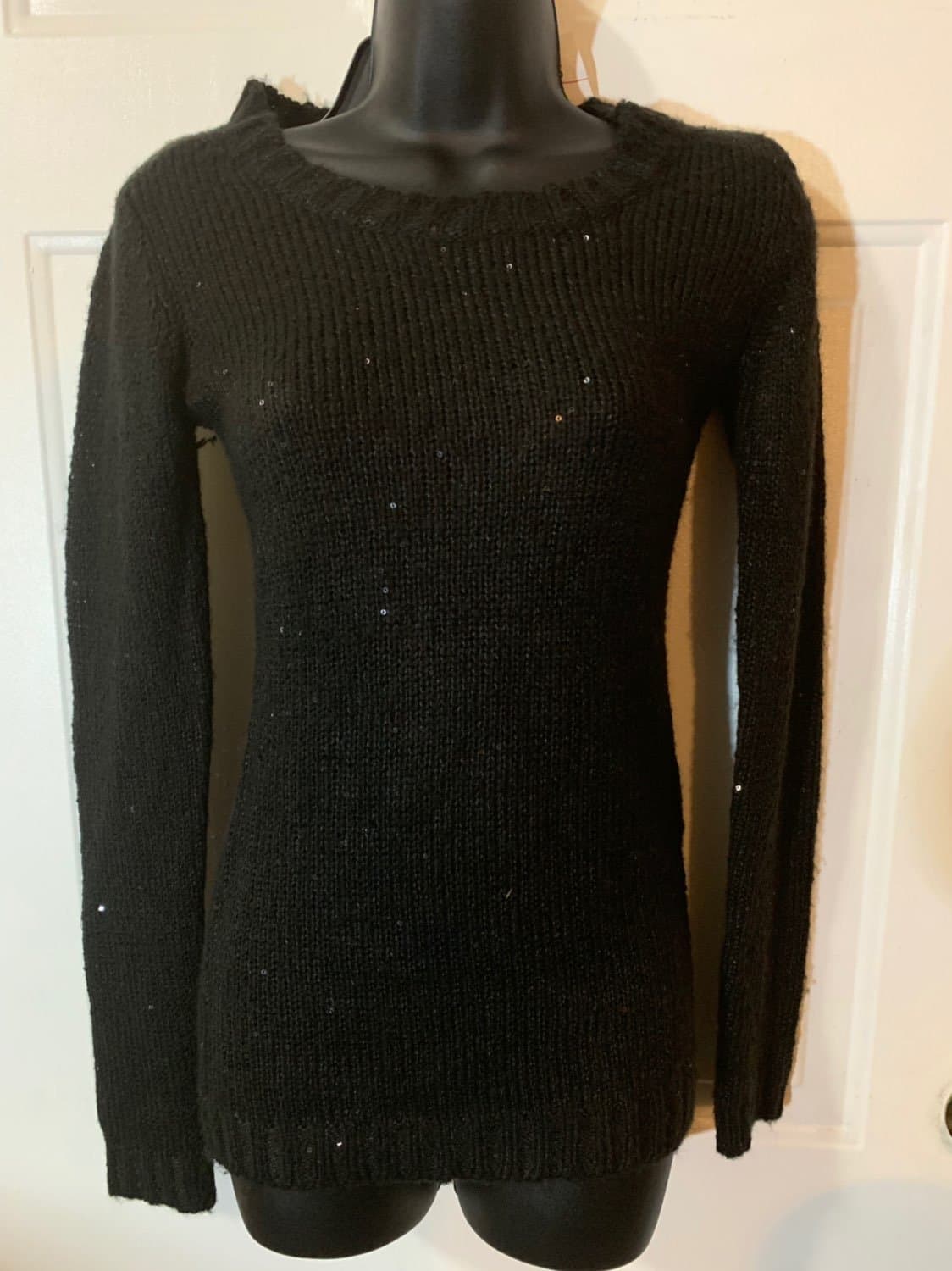 Rue 21 Sequin Black Sweater Small
