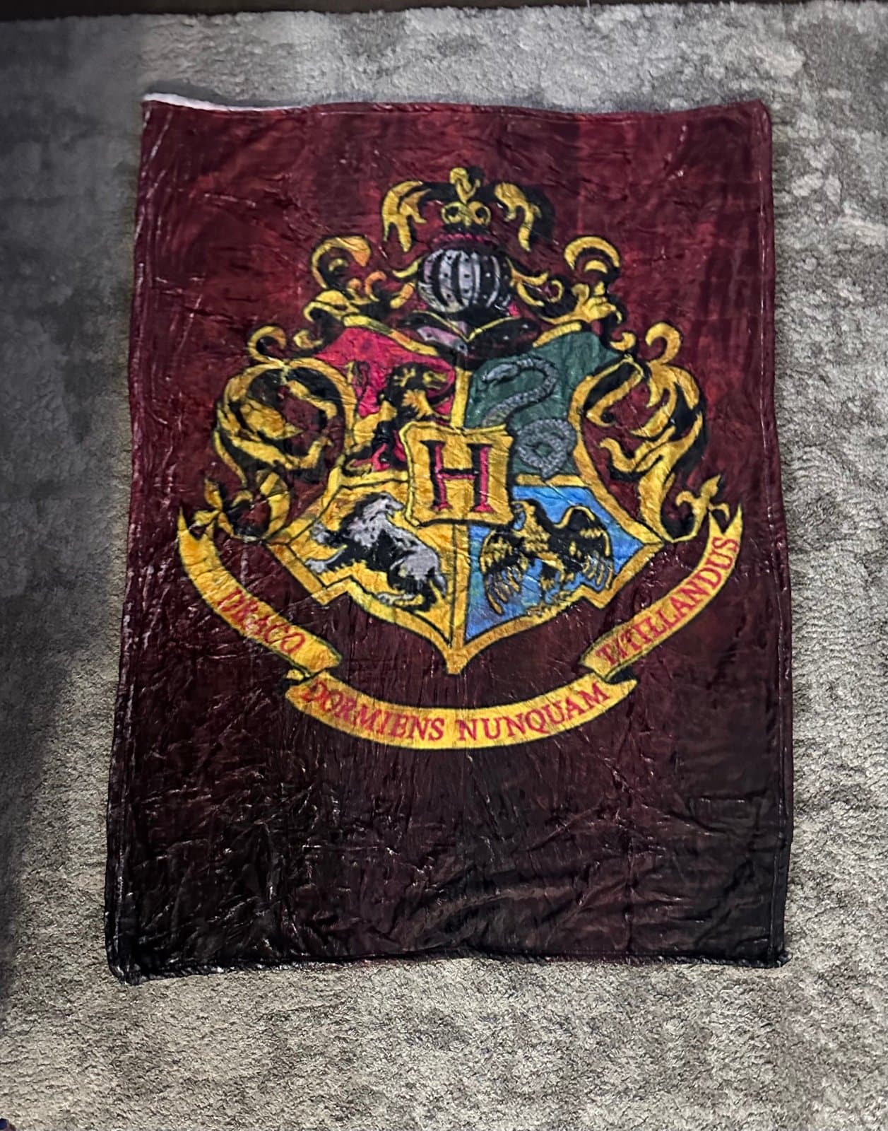 Harry Potter Crest Fleece Throw Blanket