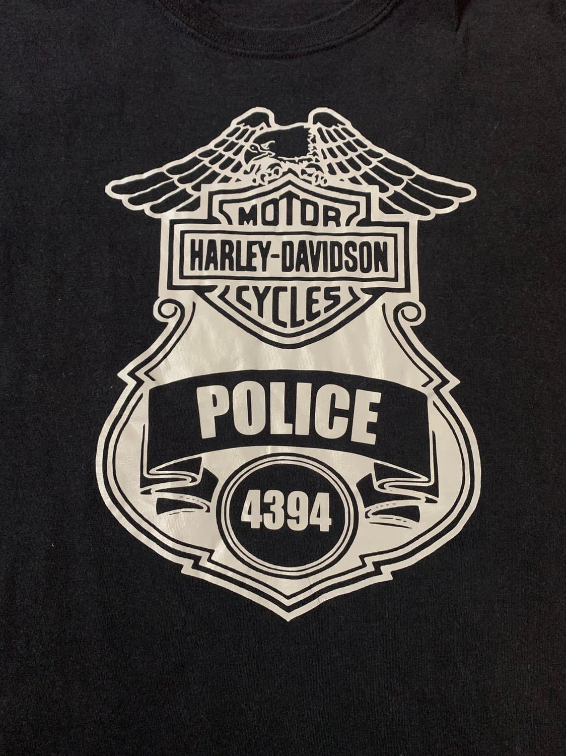 Harley Davidson Motor Cycles Police Graphic T-Shirt