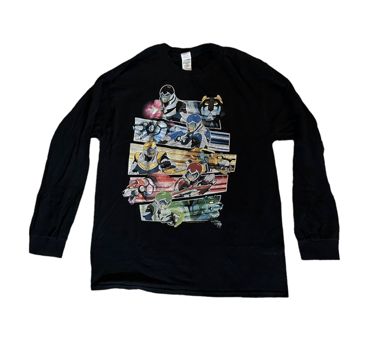 Voltron Legendary Defender Paladins Long Sleeve Strike T-Shirt Mens Large