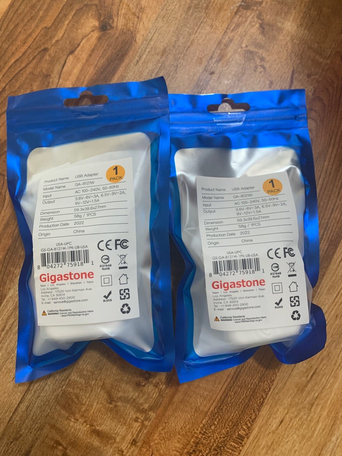 Lot 2 Gigastone Fast Charge Power Block 3.0 USB A 18w