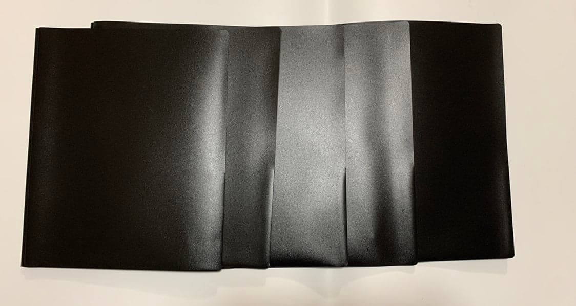 5 Black 2 Pocket Poly Folders