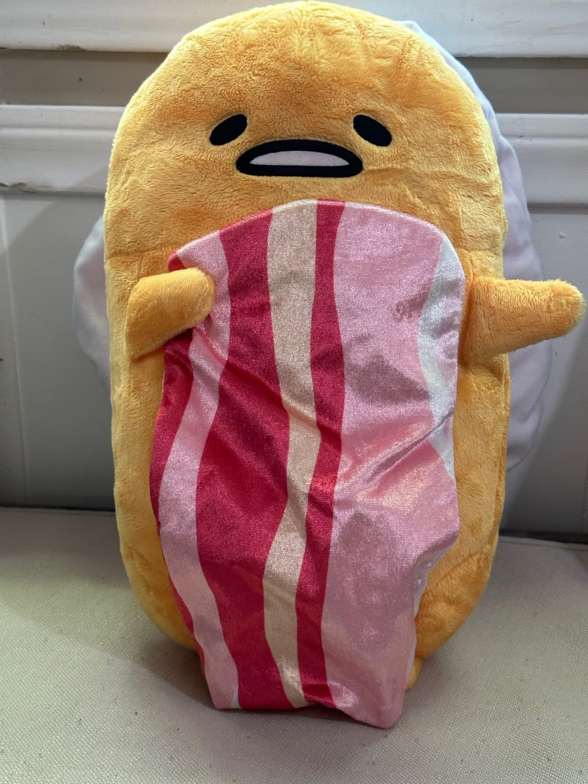 GUDETAMA the lazy egg Plush Doll big fluffy KAWAII SANRIO bacon Large