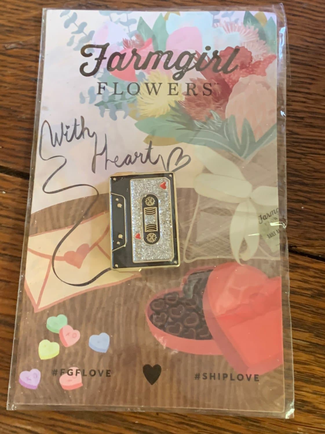 Farmgirl Flowers Cassette Pin