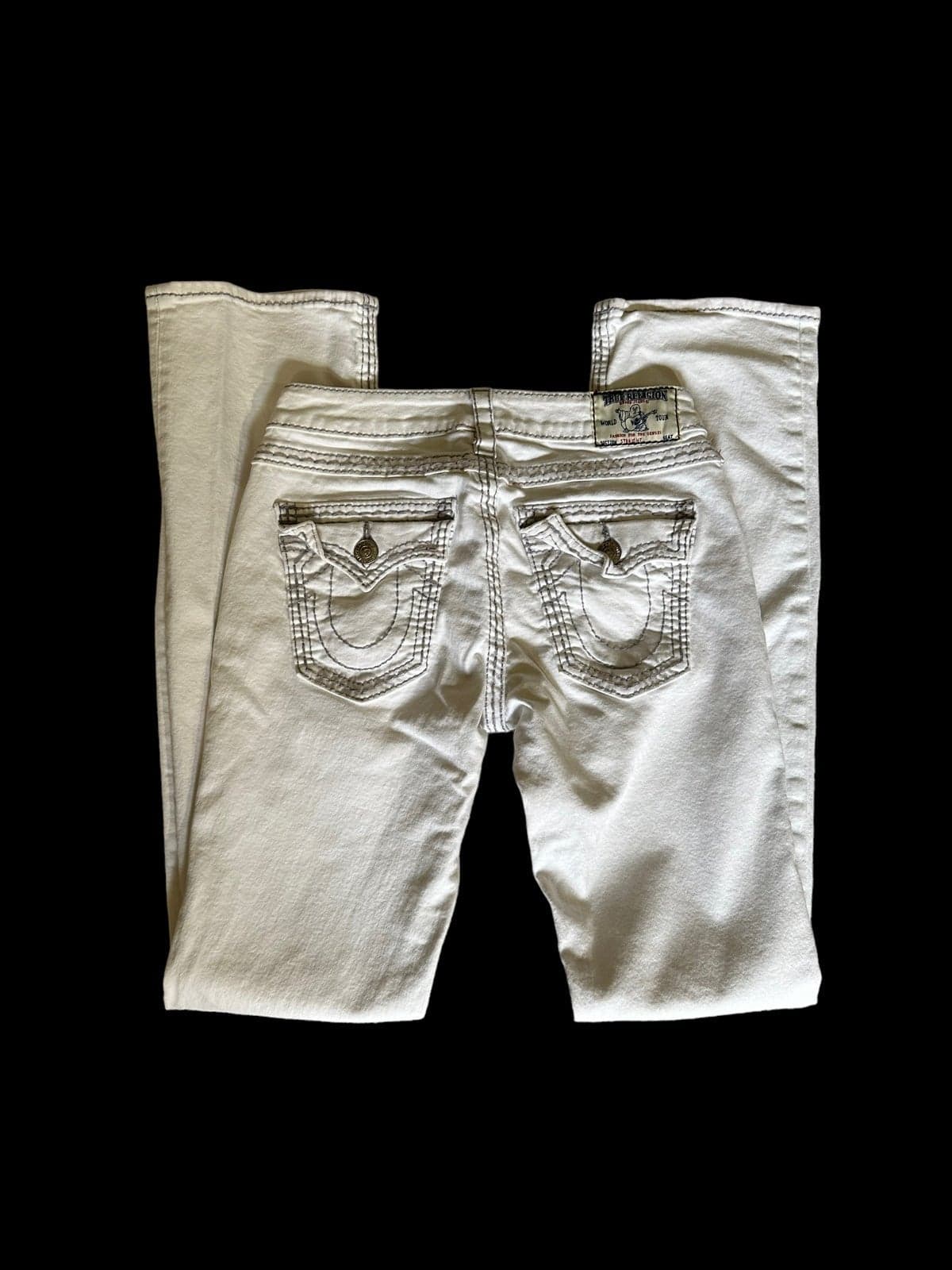 Womens True Religion Straight White Jeans Size 29