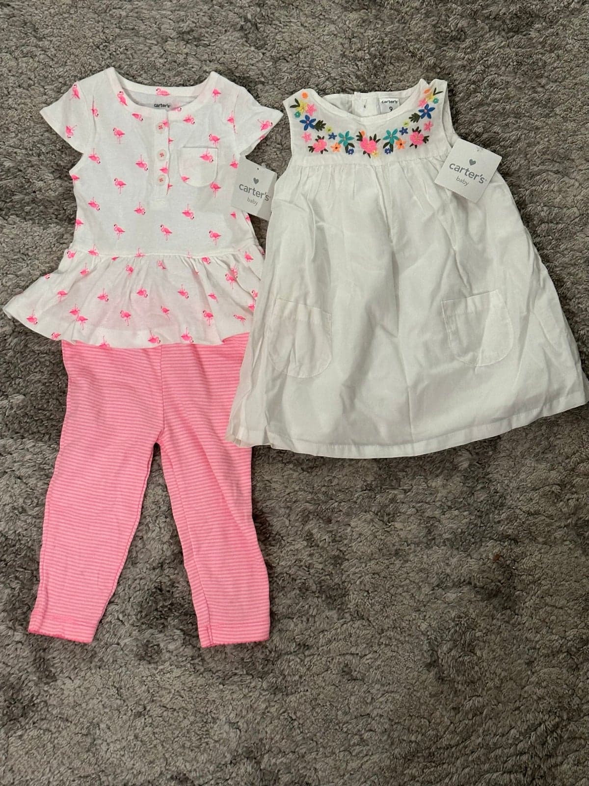 Carter Baby 9 month girls outfit bundle nwt