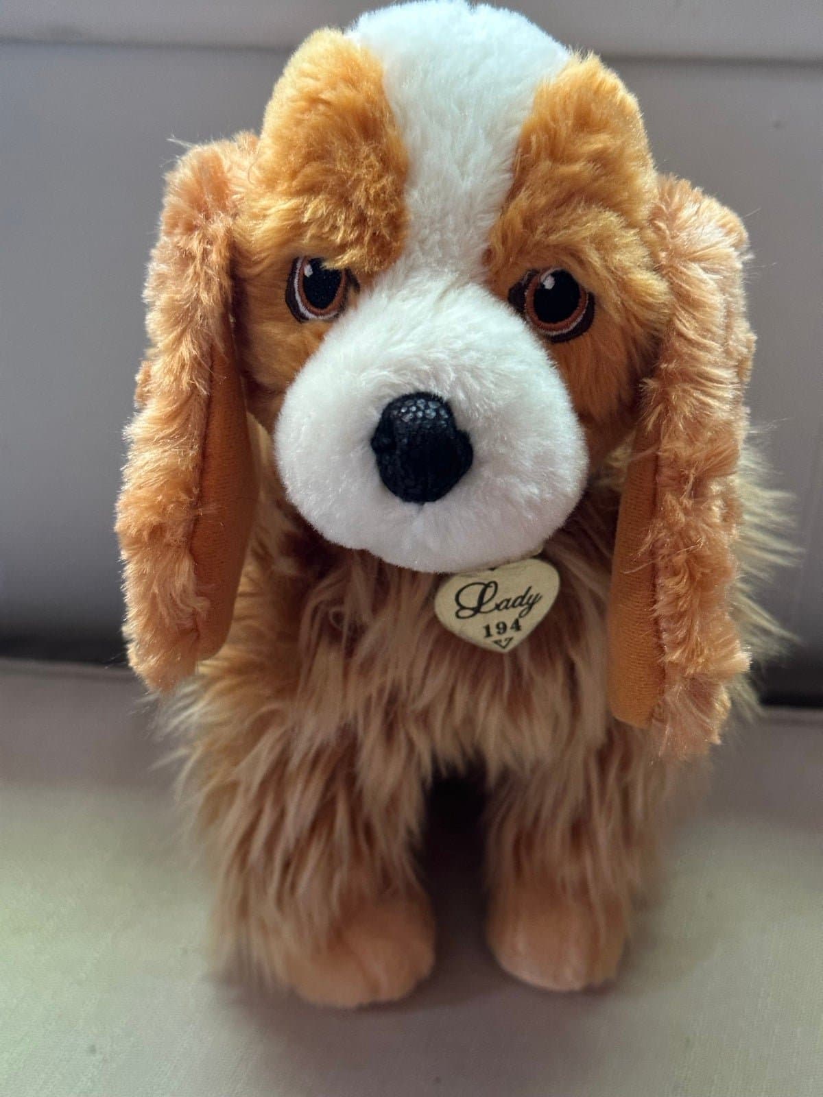 Disney Parks 12" Lady & The Tramp Plush Live Action Dog Spaniel Realistic Stuffy
