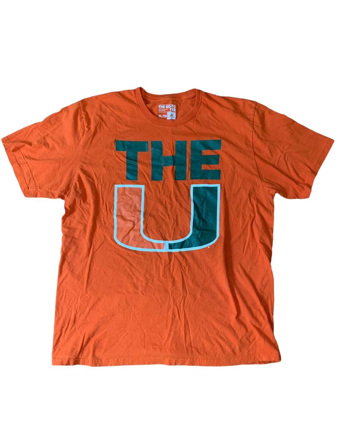 Miami Hurricanes “The U” Adidas T-shirt Mens XL
