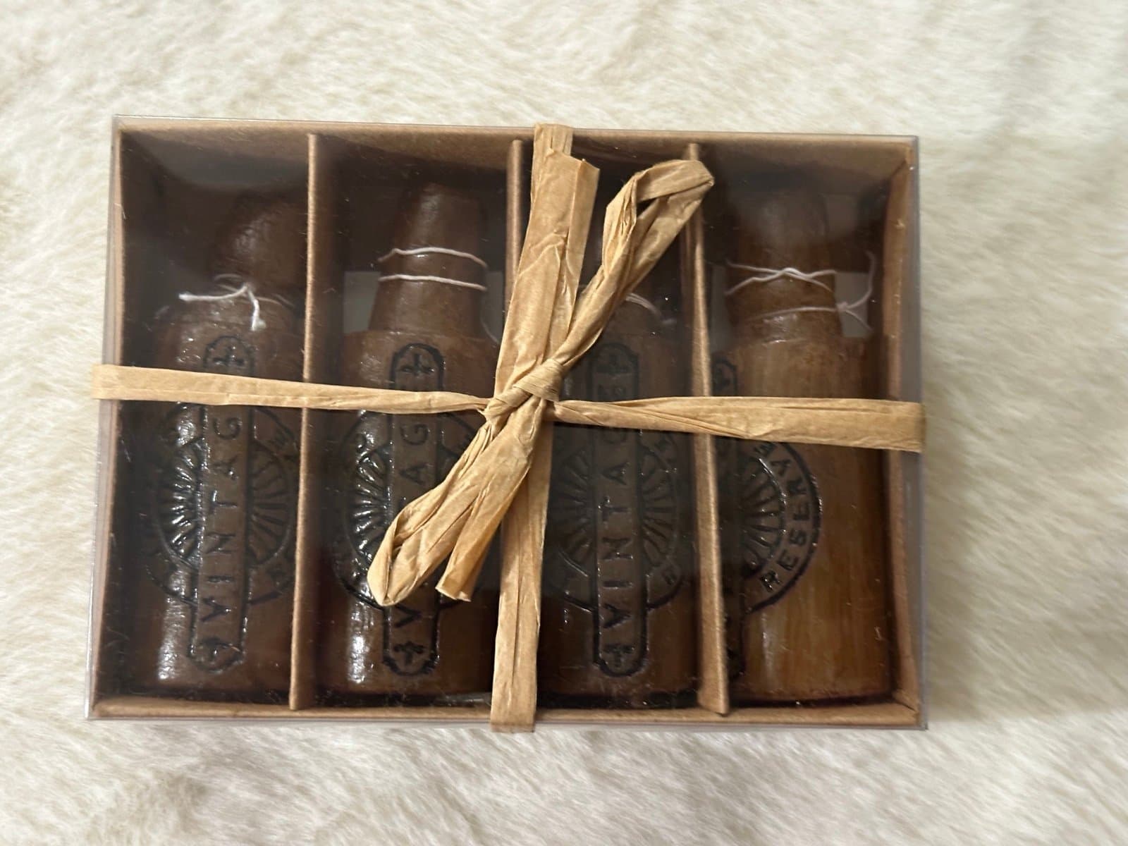 4 Pack Wine Bottle Cork Candles